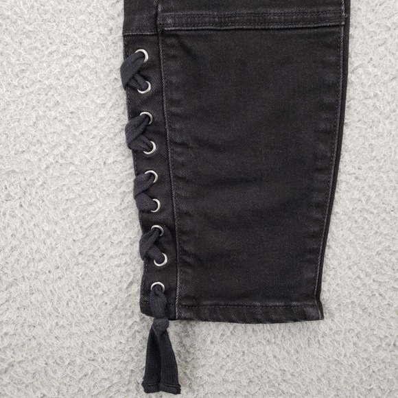GAP Jeans Womens 24P‎ Petite Black Curvy Trye Skinny Corset Ankle Distressed - Picture 5 of 13